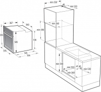 Trouba Gorenje BPS6747A06X technický nákres